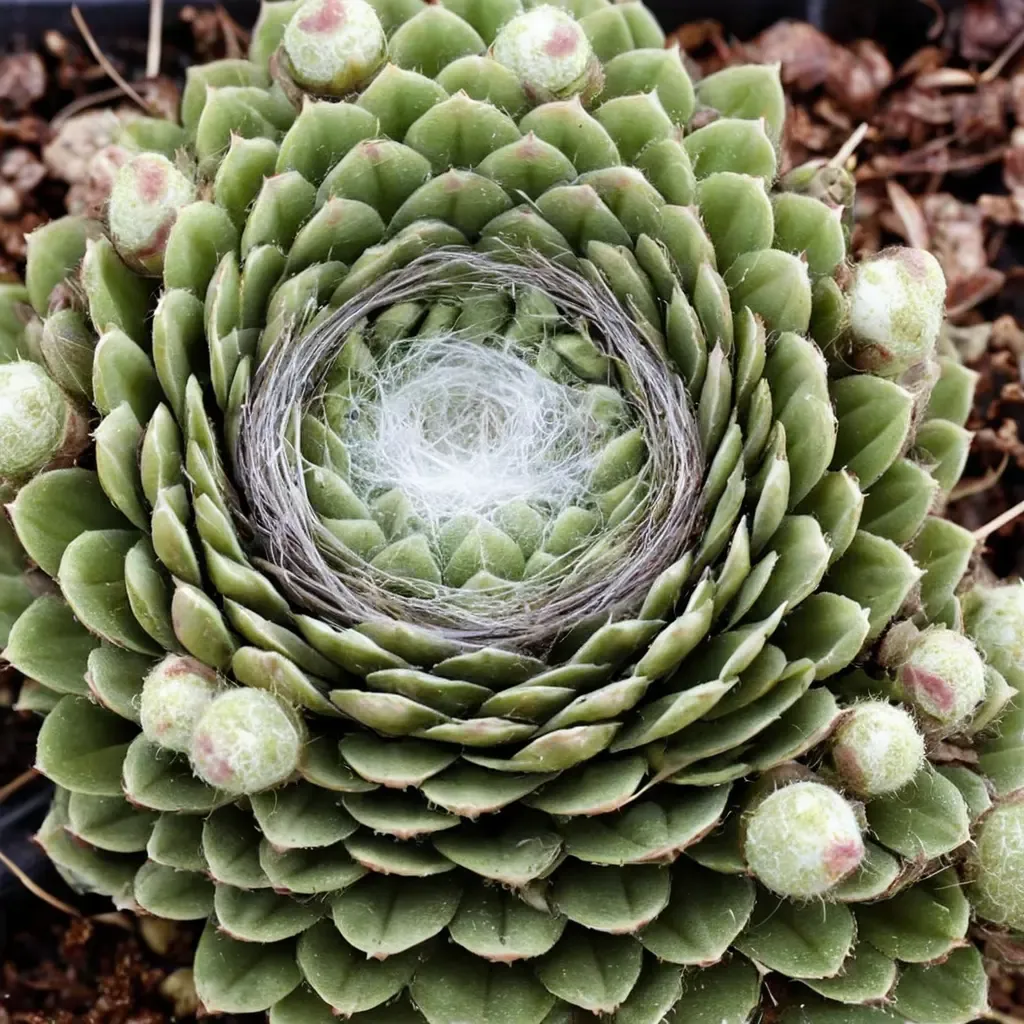 Forest Frost Hens and Chicks