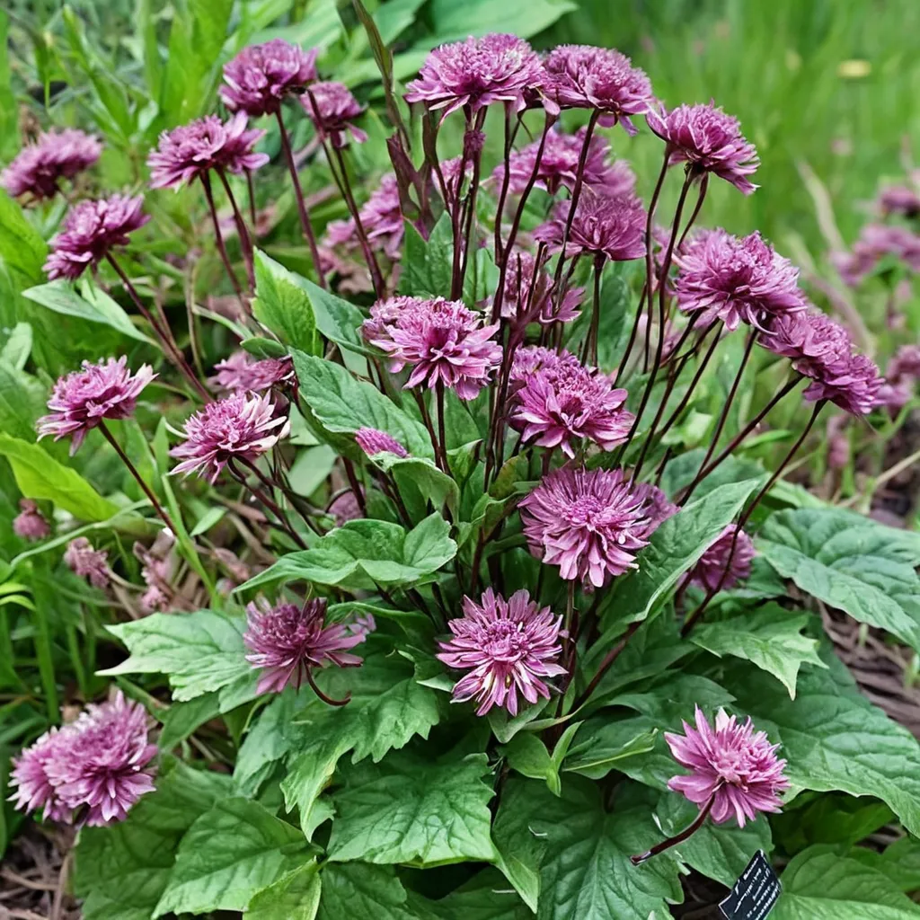 Masterwort Burgundy Manor