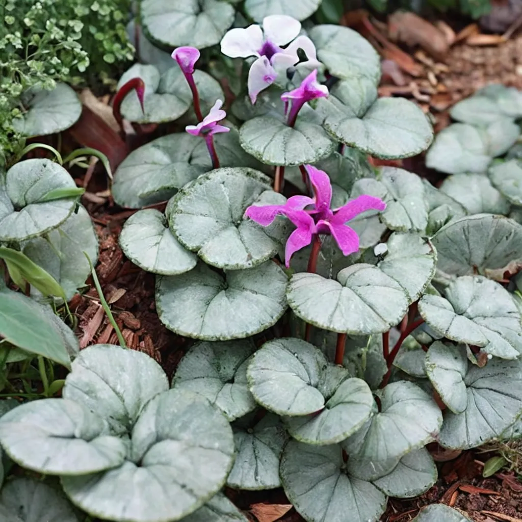 Cyclamen coum Pewter Leaf Form