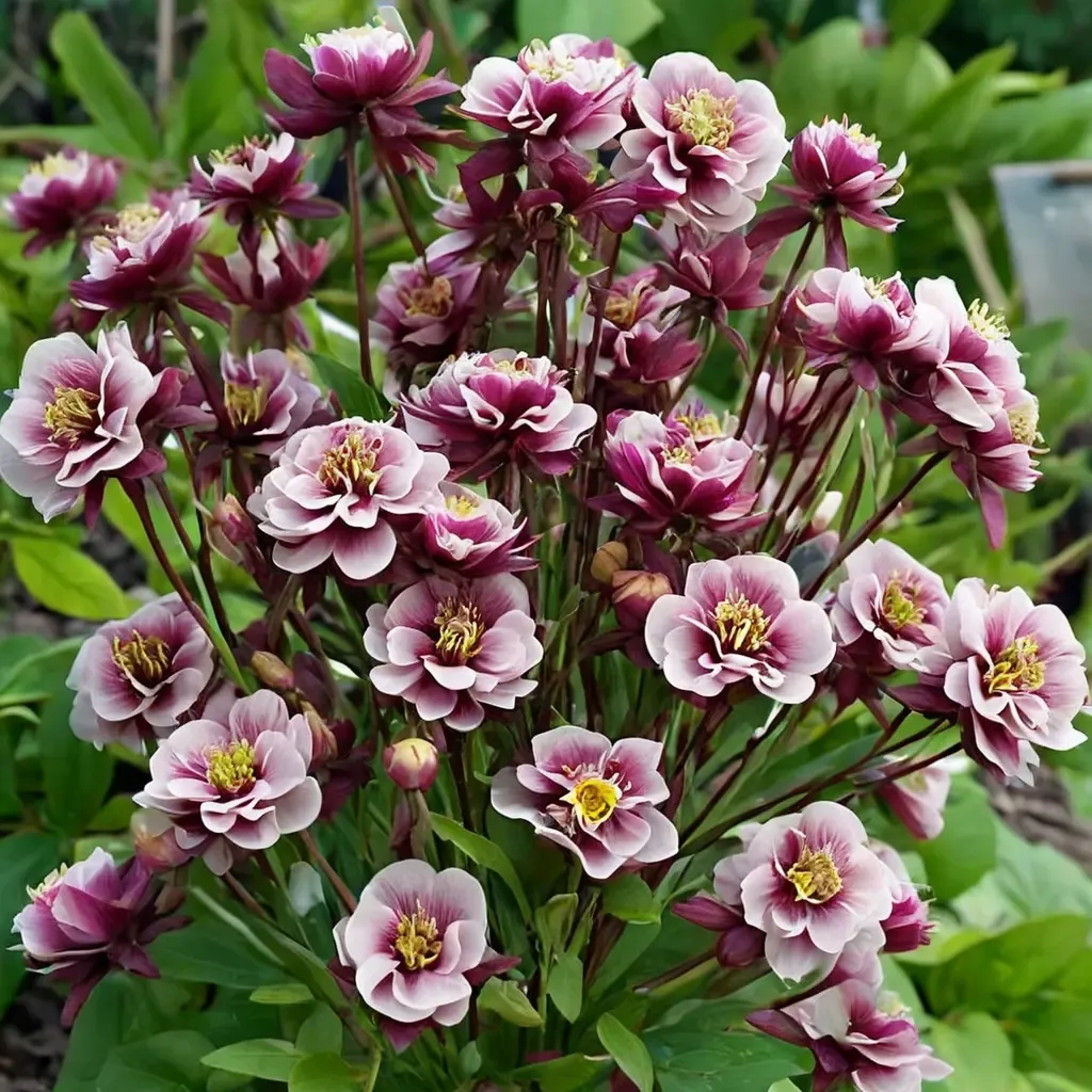 Winky Double Red and White Columbine