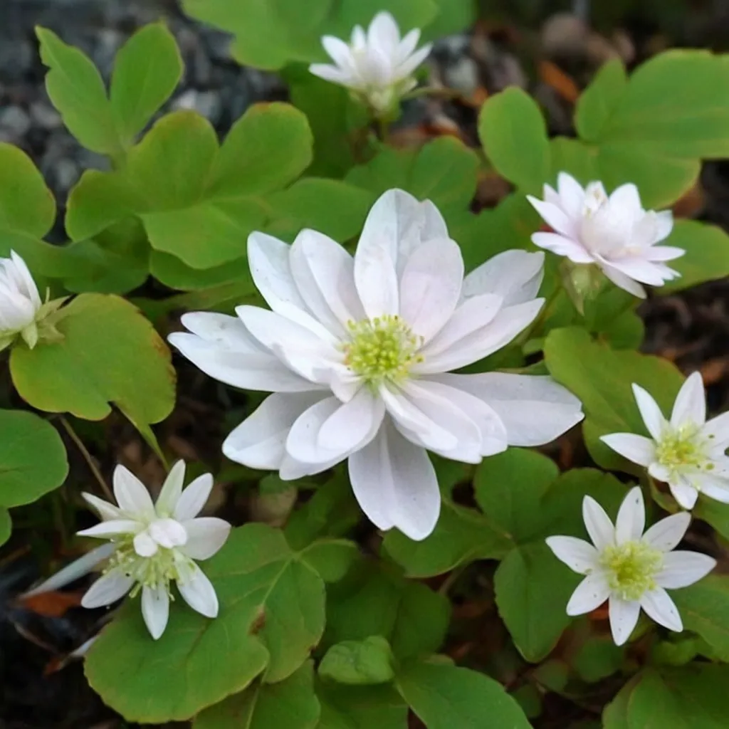 Rue Anemone Double White