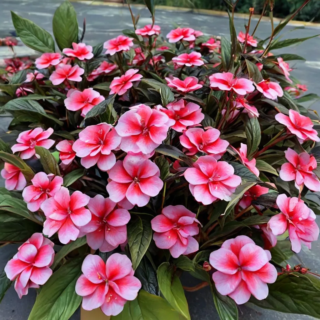 Impatiens x hybrida Compact Red Candy
