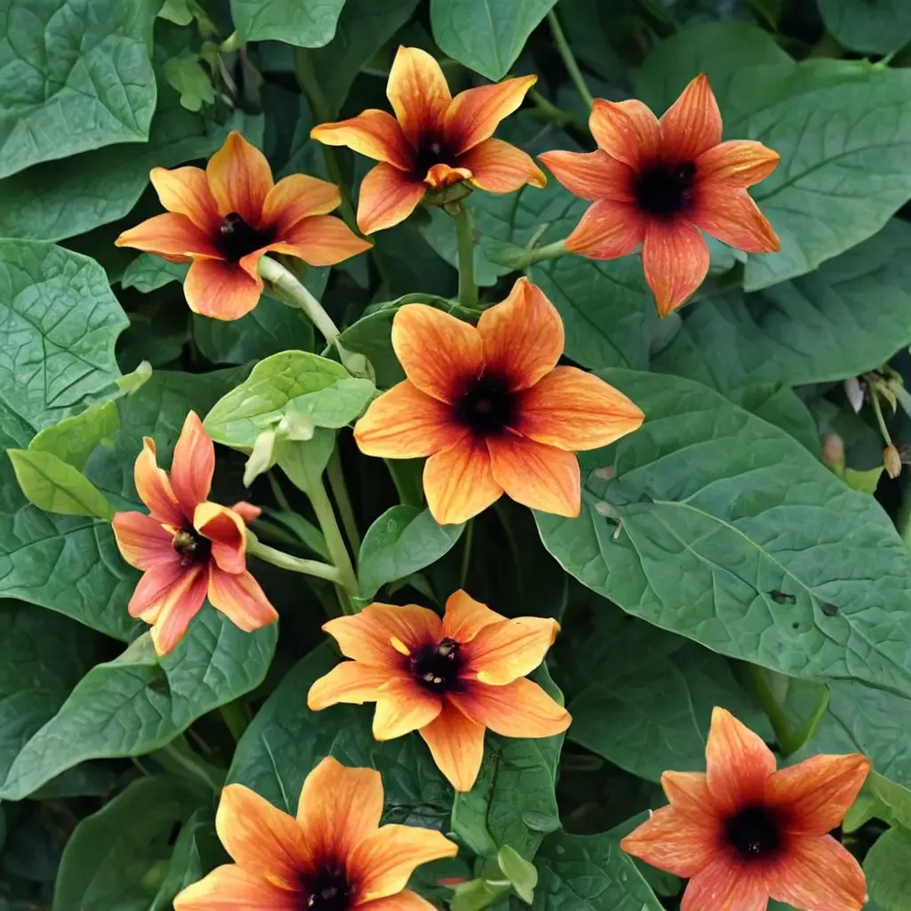 Black-eyed Susan Vine Thunbergia Amber Stripes