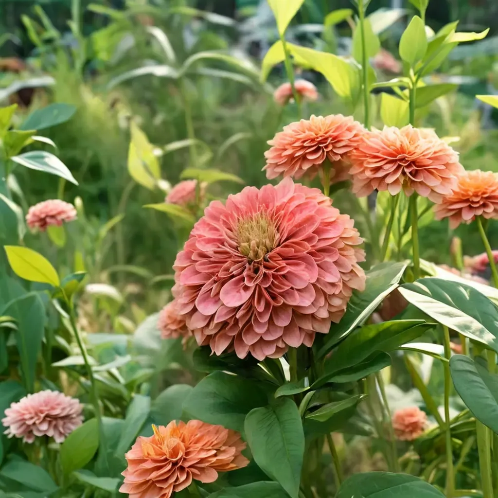 Benary's Giant Salmon Rose Zinnia