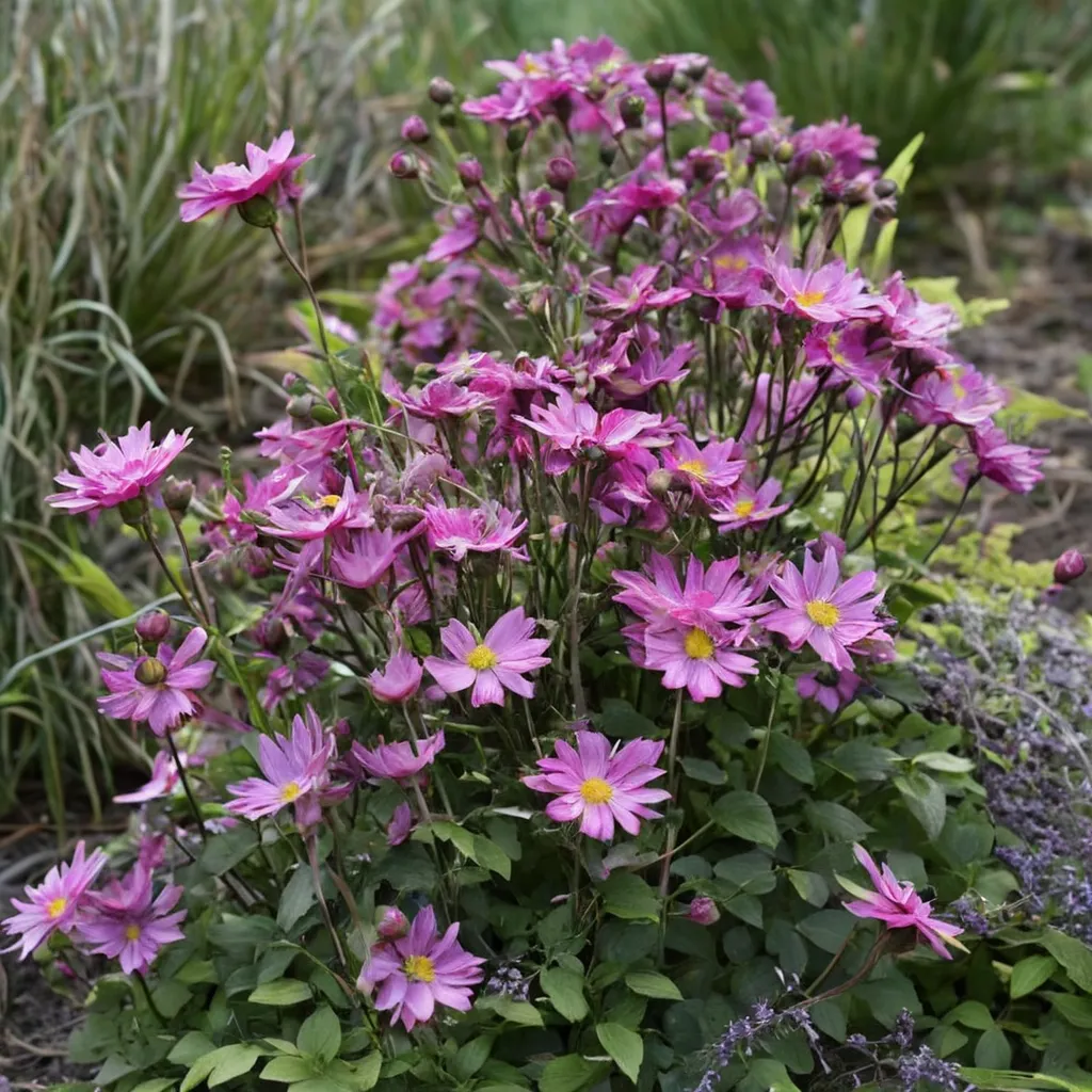 Japanese Anemone Curtain Call Deep Rose