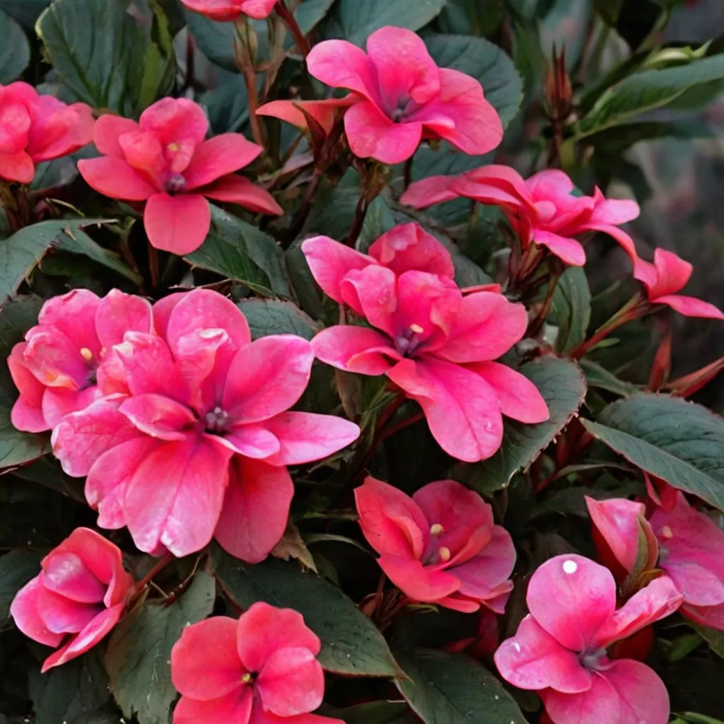 Compact Deep Rose Impatiens