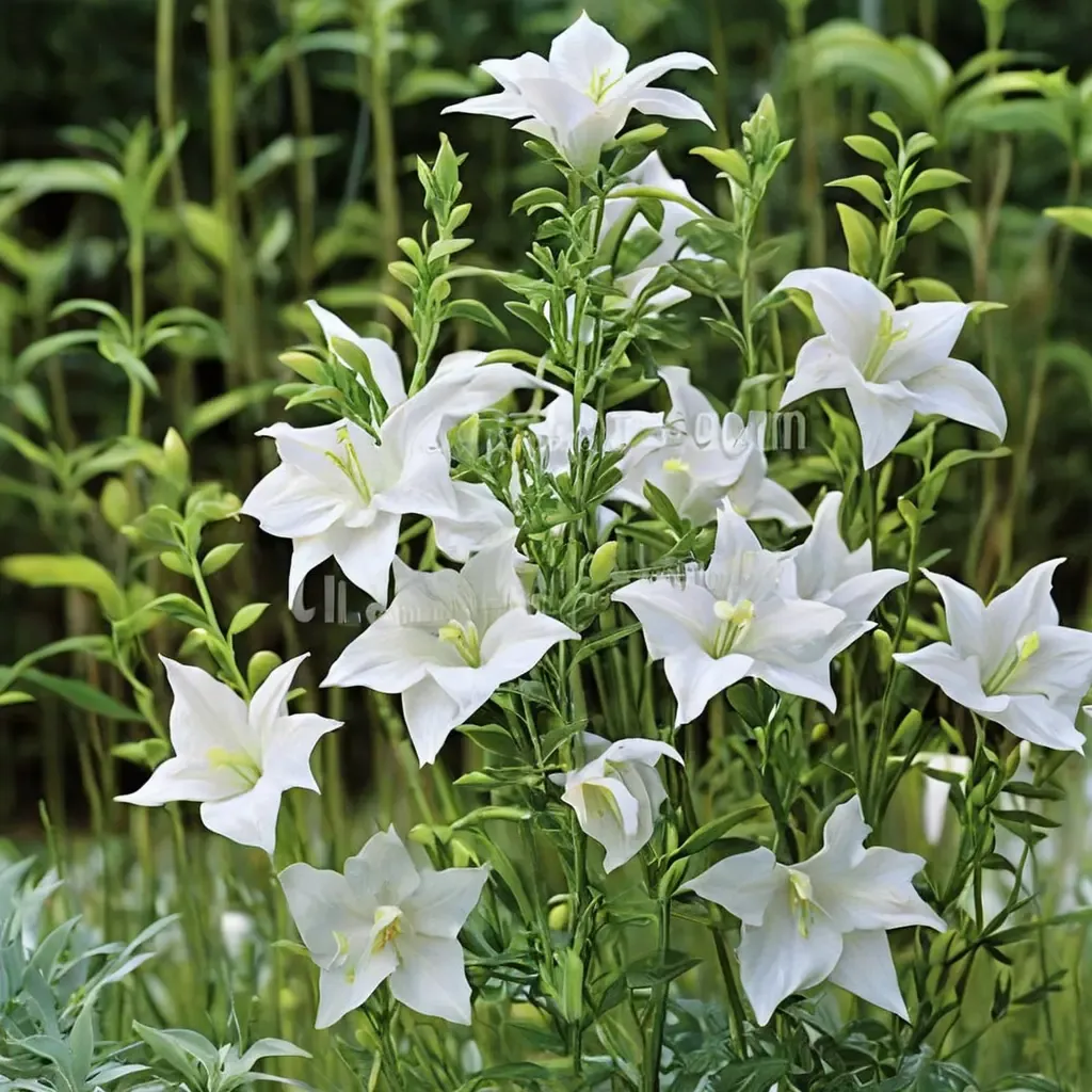 White Peach-leaved Bellflower