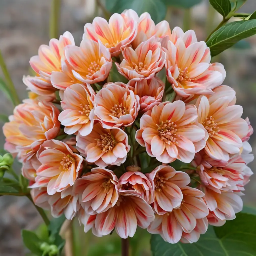 Peaches and Cream Dahlia