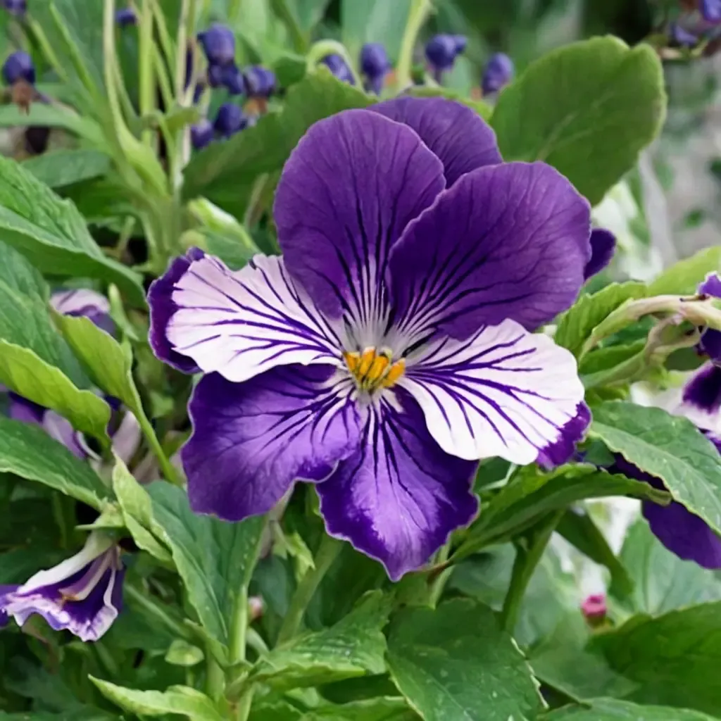 Whopping Purple Whiskers Pansy