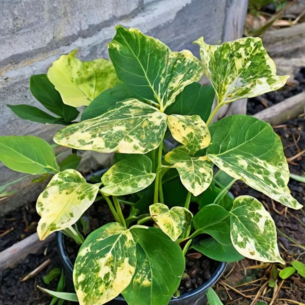 Yellow Splash Elephant Ear