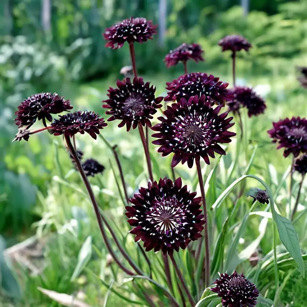 Black Pincushion Flower