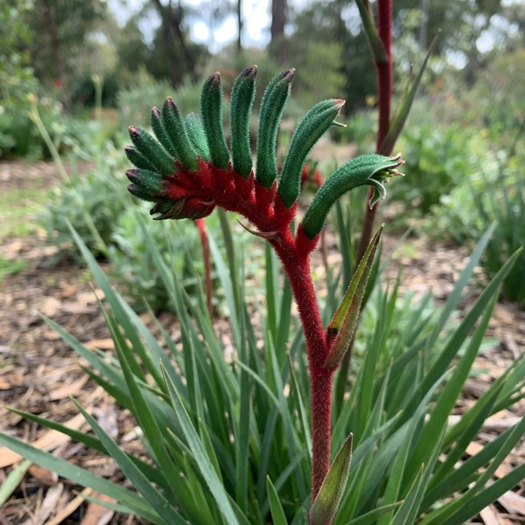 Red and Green Kangaroo Paw