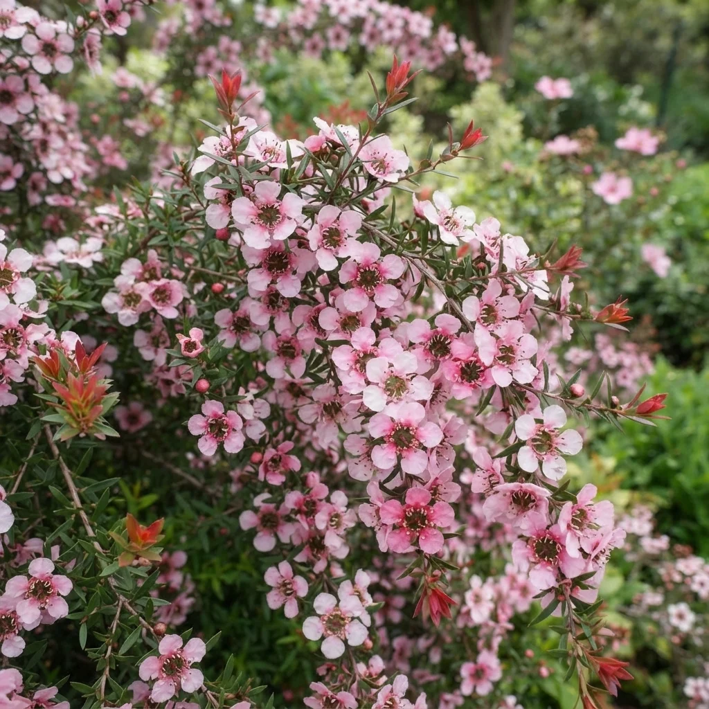 Pink Cascade tea tree, Tea tree