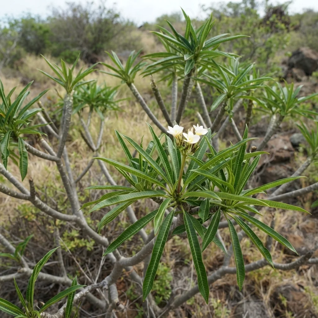White frangipani