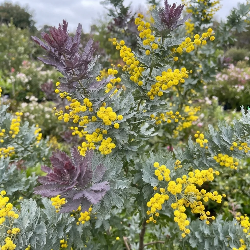 Cootamundra Wattle 'Purpurea', Purple-leaf Cootamundra Wattle, Purple Cootamundra Wattle