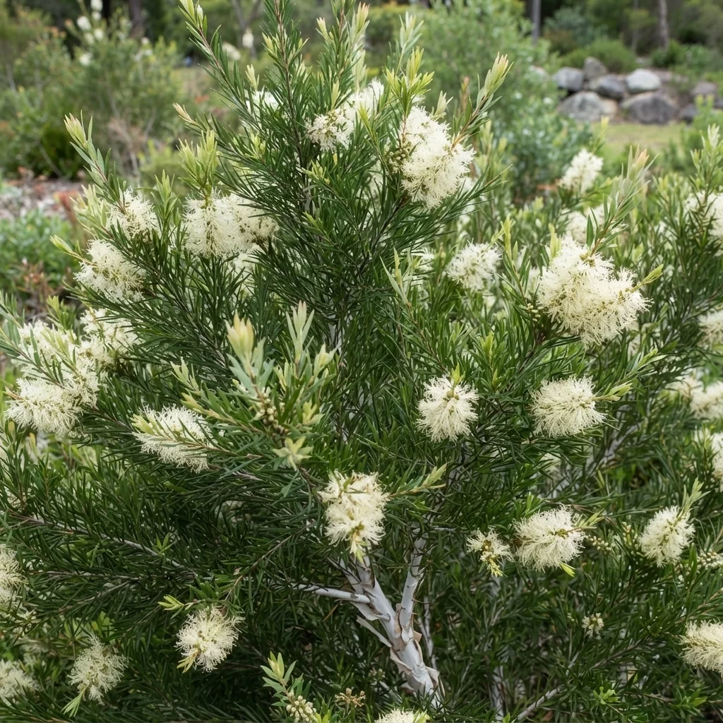 Tea tree, Narrow-leaved tea tree, Narrow-leaved paperbark, Creamy honey-myrtle