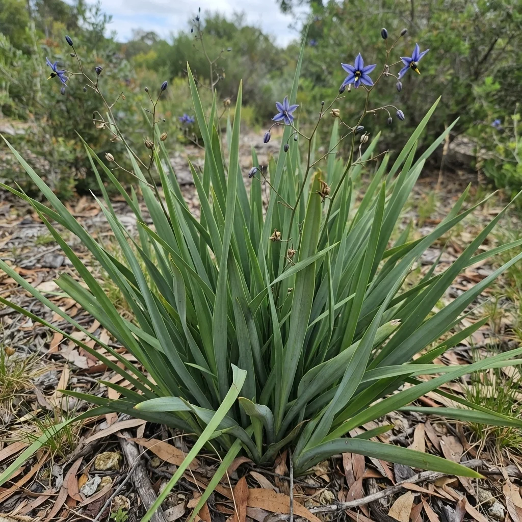 Blueberry Lily, Blue Flax-Lily, Black-Anther Flax-Lily, Spreading Flax-Lily