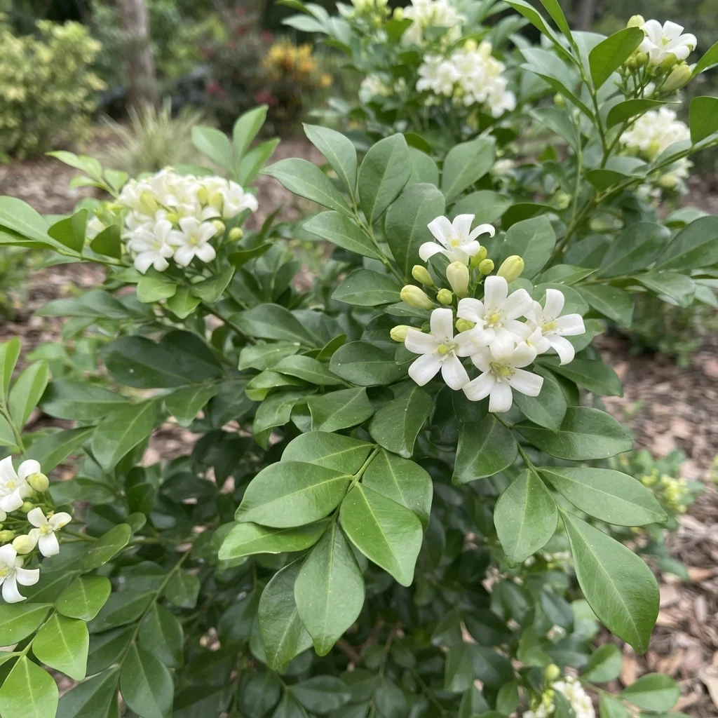 Mock orange, Orange jasmine, Orange jessamine, China box, Cosmetic barktree, Satinwood