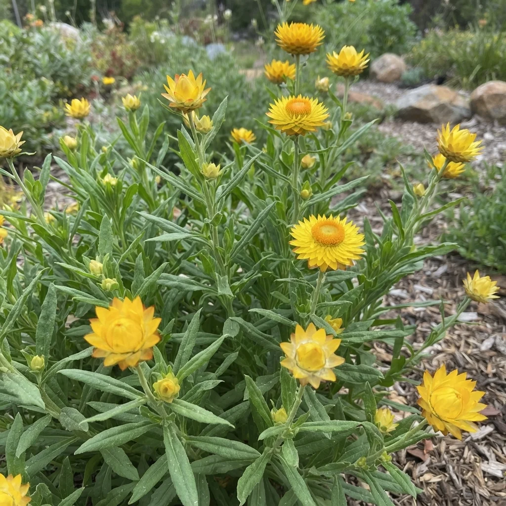Golden Everlasting, Strawflower, Paper Daisy, Bracted Strawflower, Everlasting Daisy