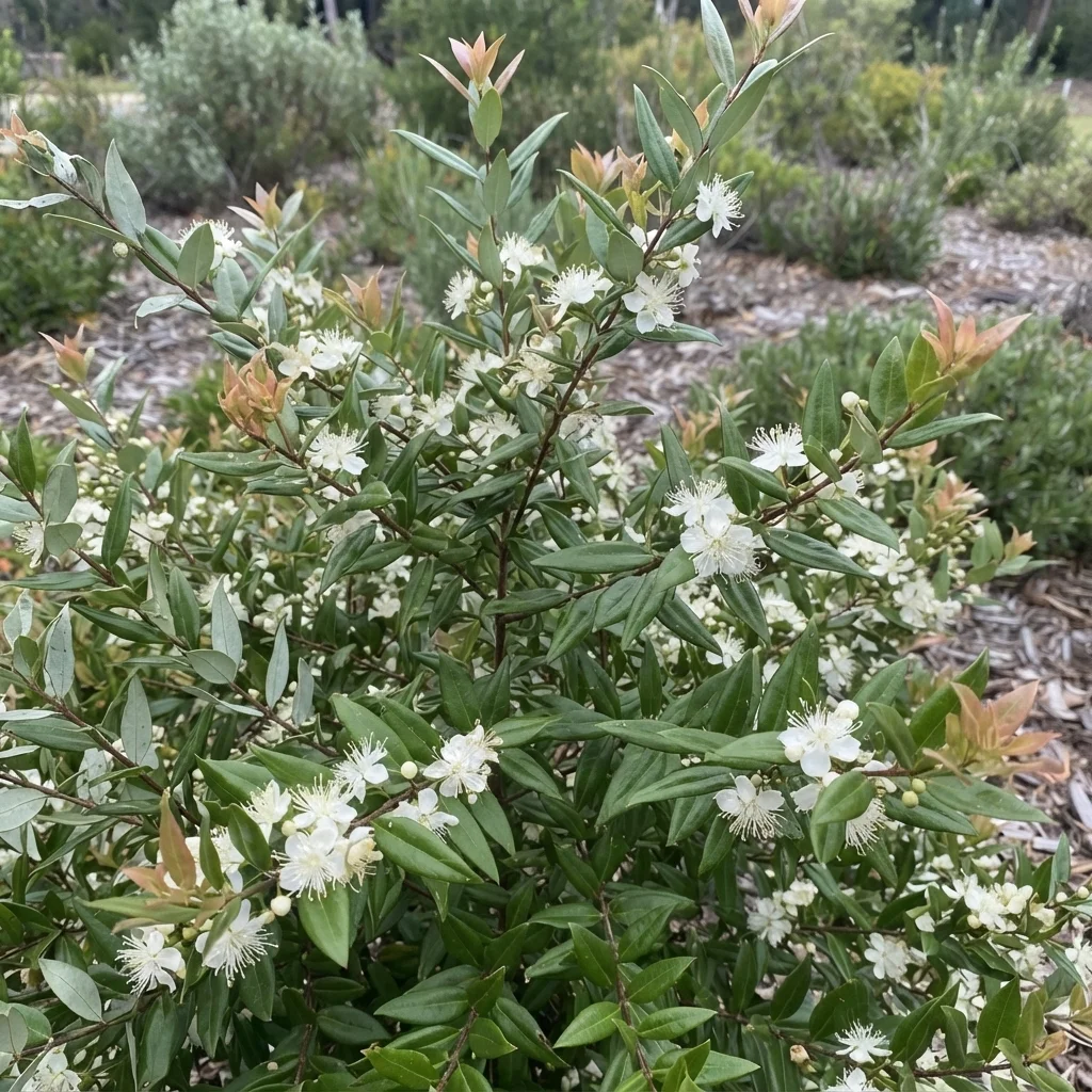 Midyim, Midgen Berry, Midgem Berry, Midgin Berry, Sand Berry, Silky Myrtle, Narrow-leaf Myrtle, Native Blueberry