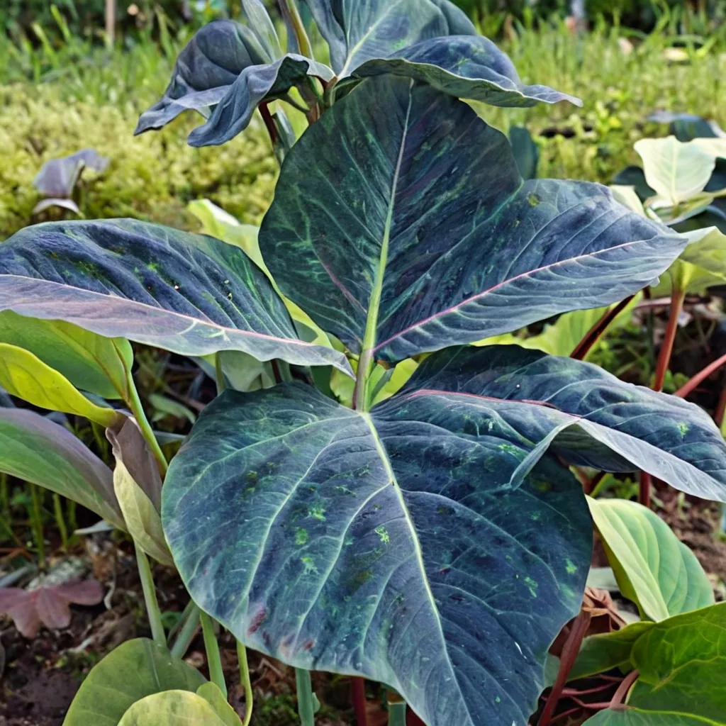 Black Marble Elephant Ear