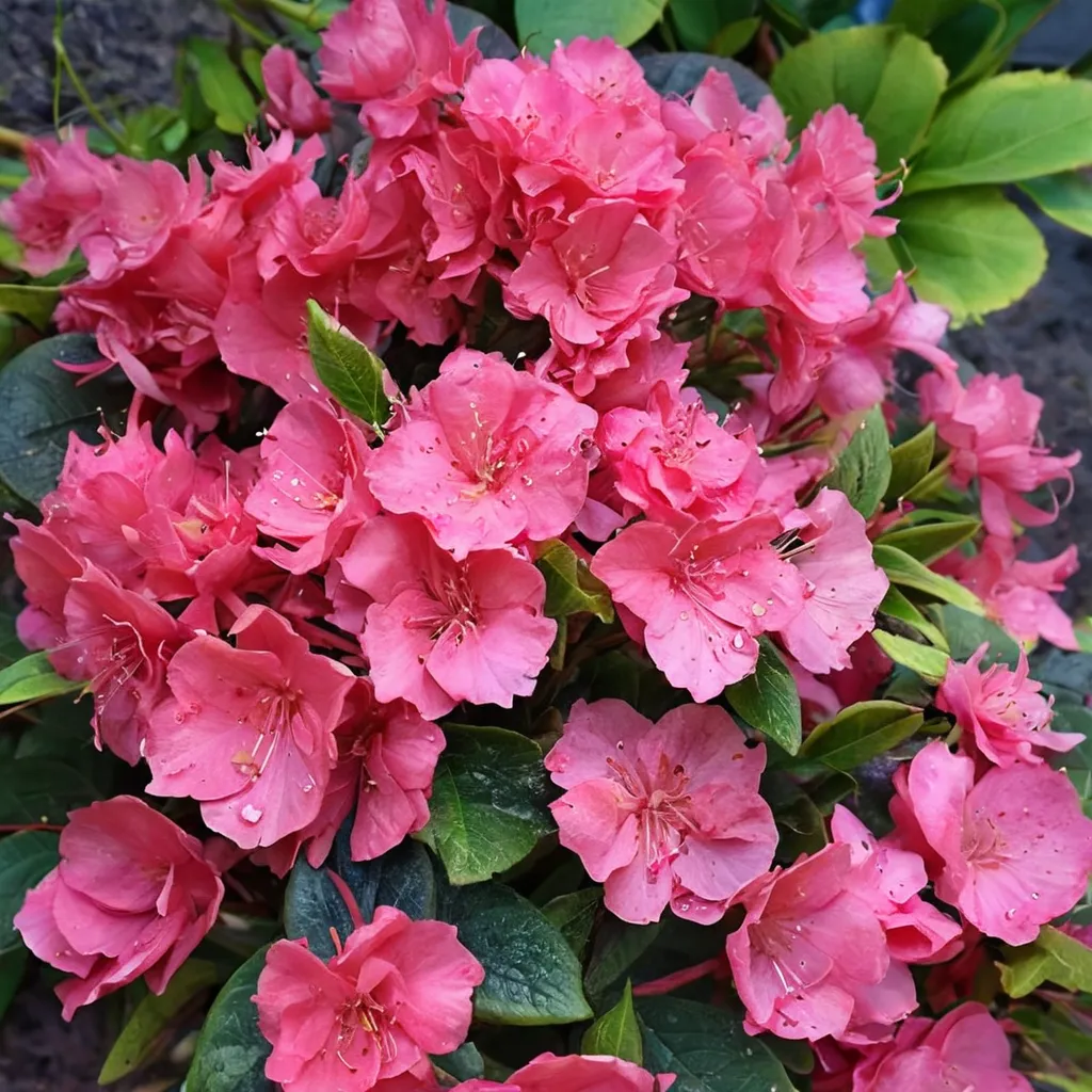 Double Dark Pink Rhododendron