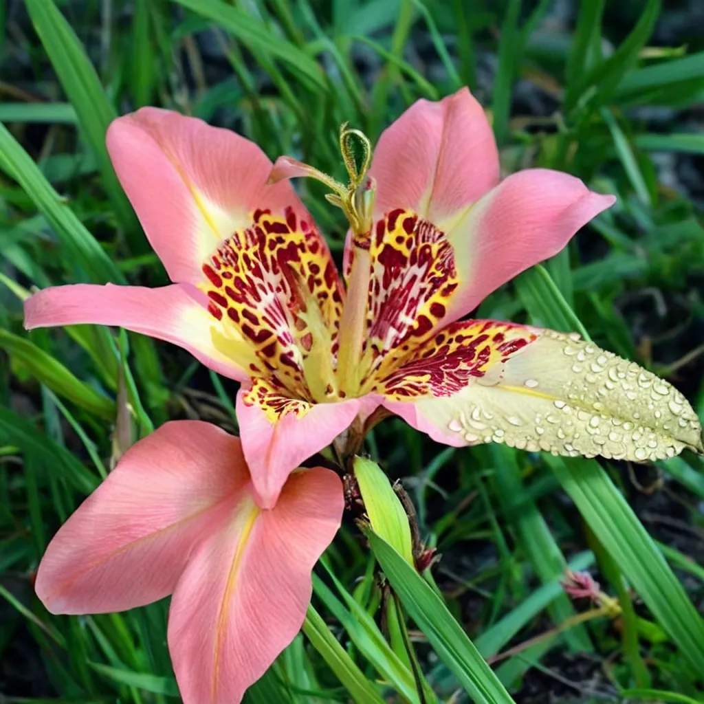 Peachy Keen Peacock Flower