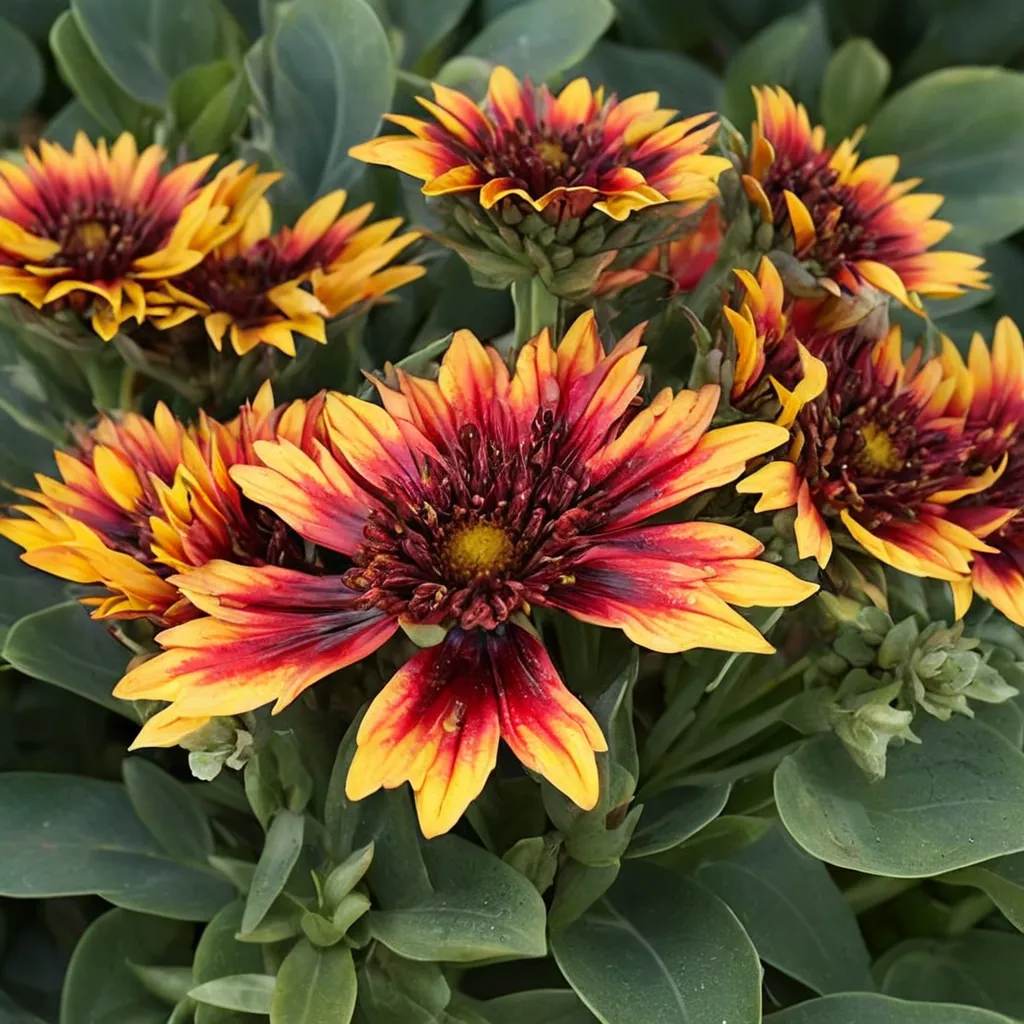 Spintop Red Starburst Gaillardia
