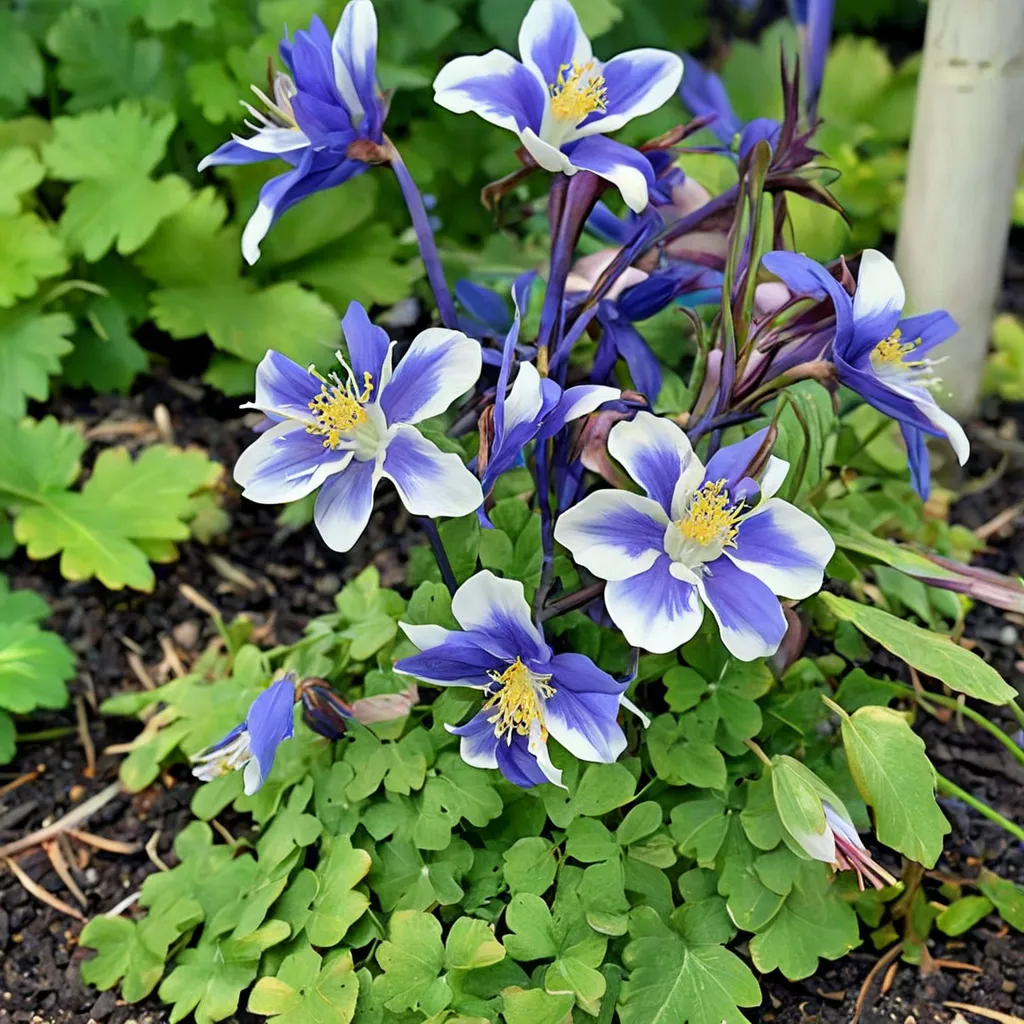 Columbine Blue and White