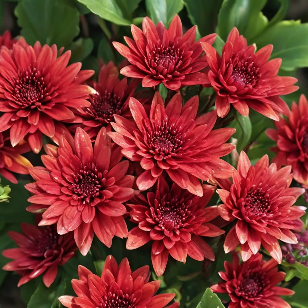 Chrysanthemum x morifolium Red