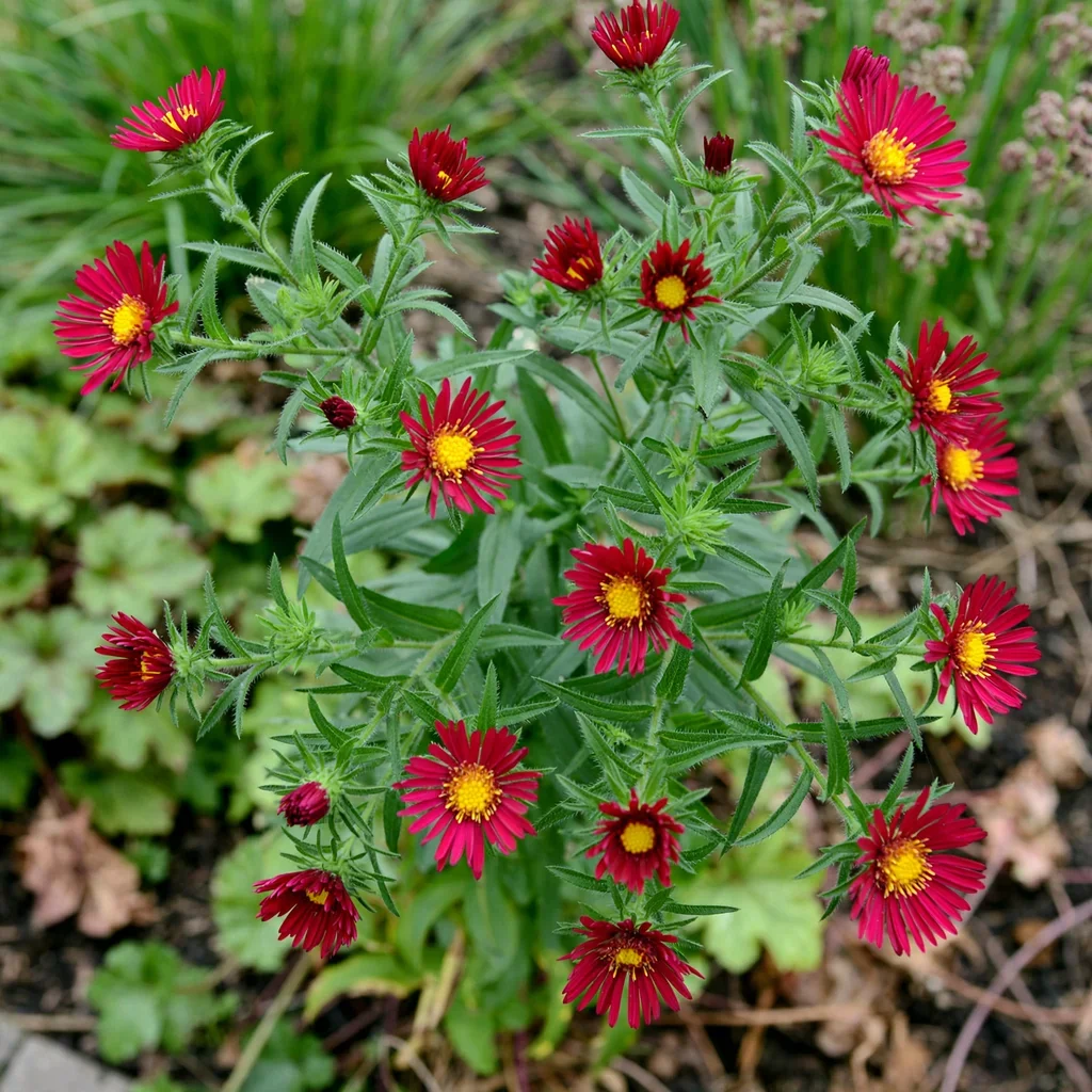 Crimson Brocade New England Aster