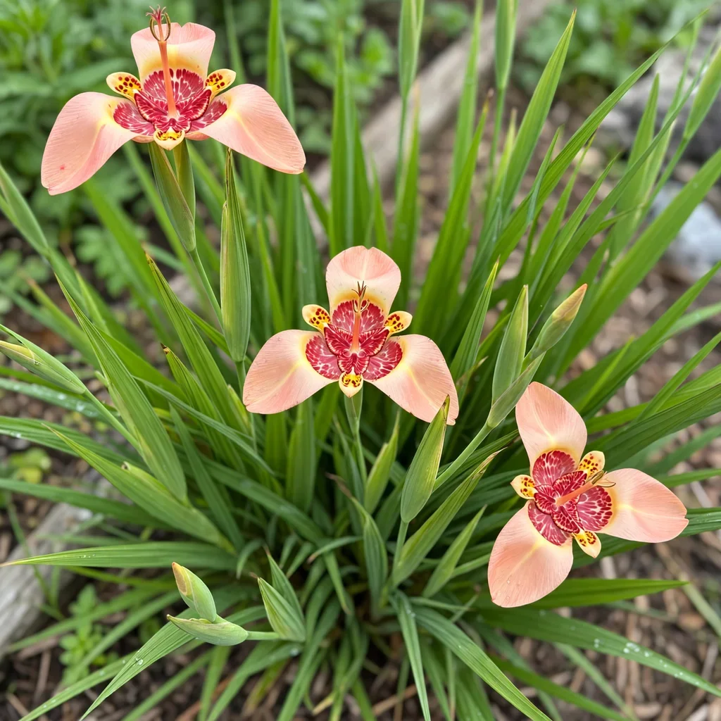 Peachy Keen Peacock Flower