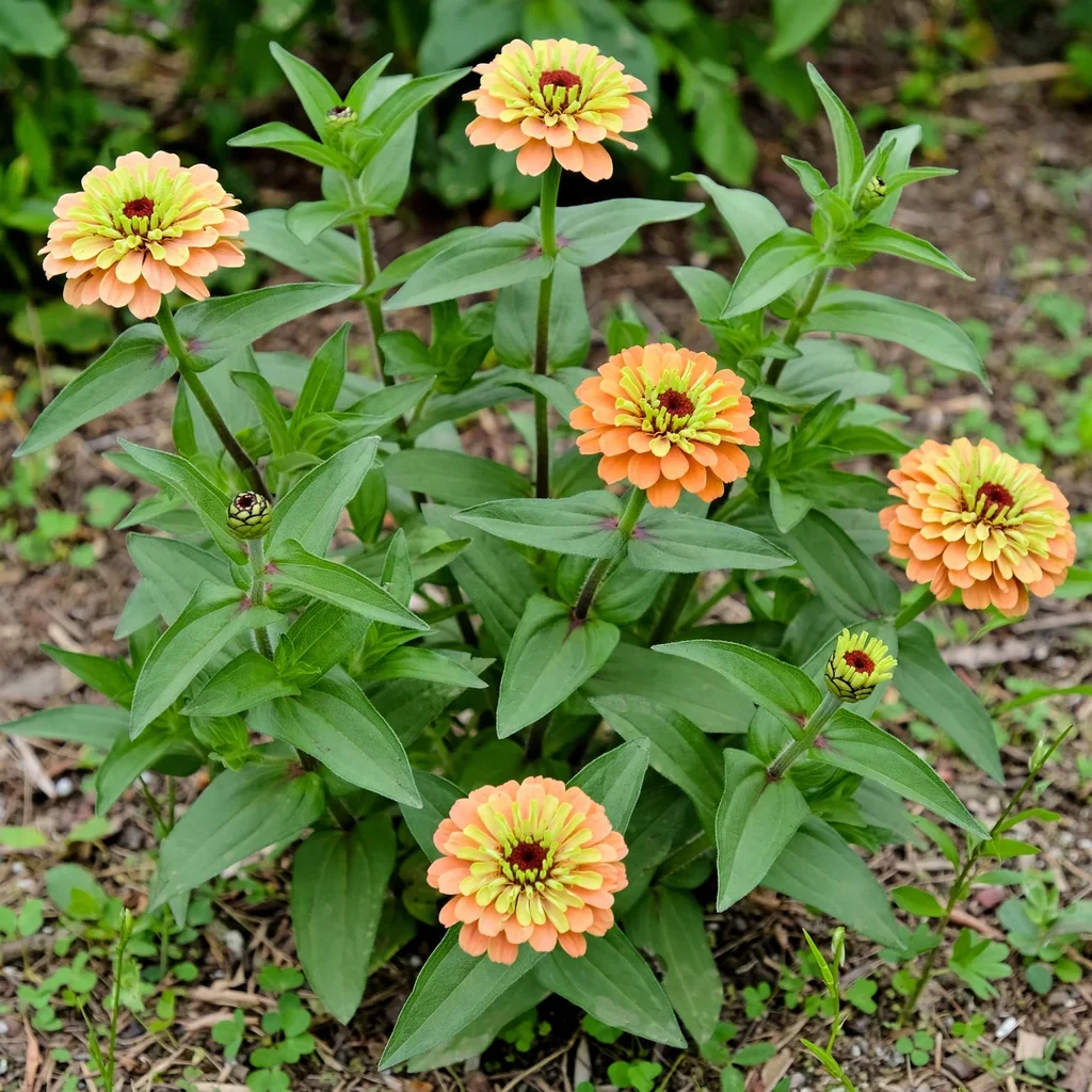 Queen Lime Orange Zinnia