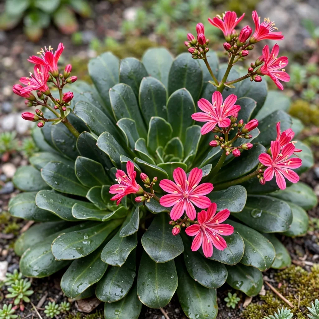 Elise Ruby Red Lewisia