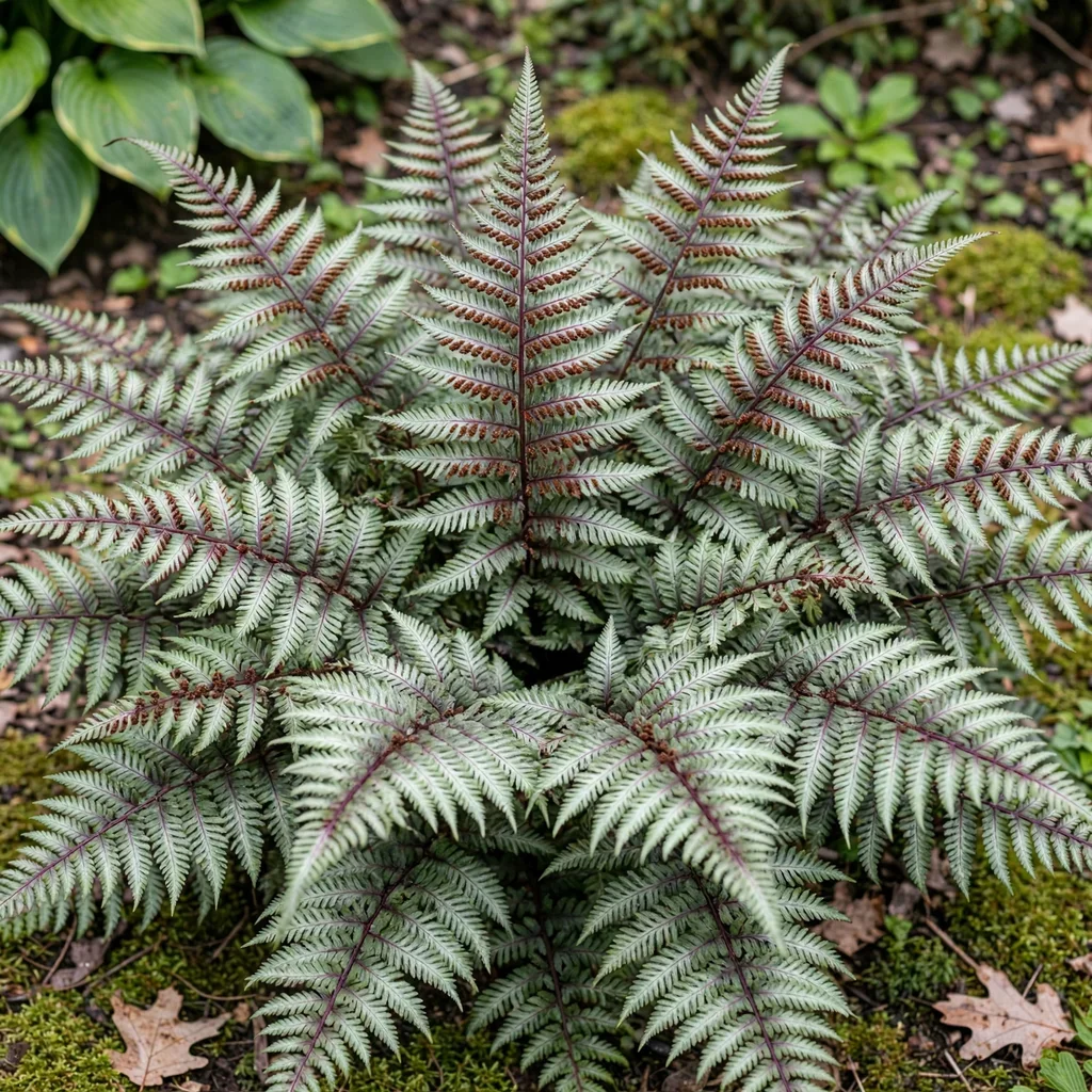 Japanese Painted Fern Burgundy Lace
